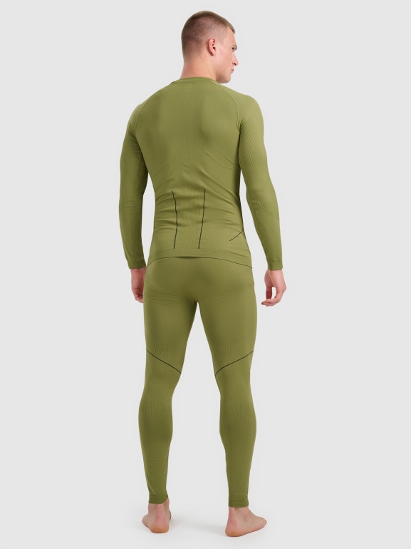 Męska bielizna termoaktywna (dół) 4F 4FWAW25USEAM234 - khaki