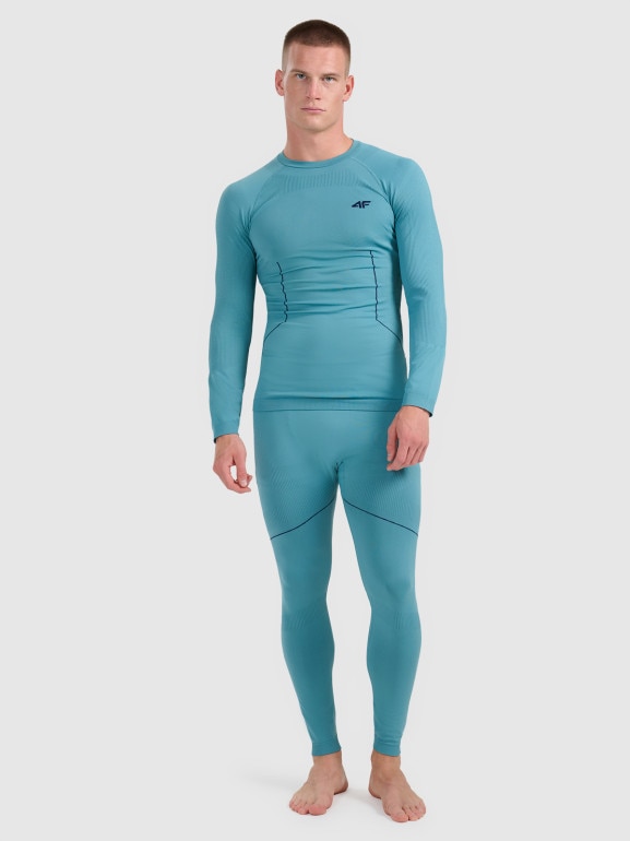 Męska bielizna termoaktywna (dół) 4F 4FWAW25USEAM234 - niebieska