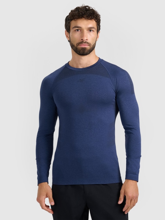 Męska bielizna termoaktywna (góra) 4F 4FWAW25USEAM237 - granatowa
