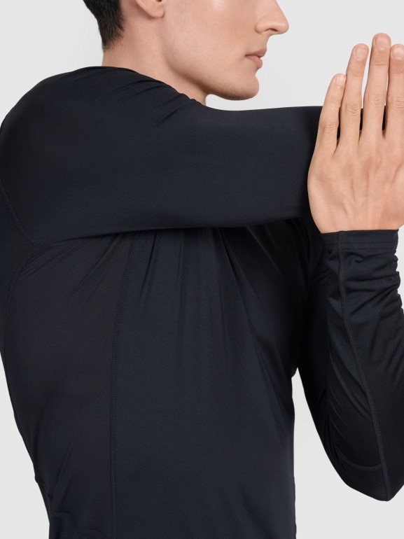 Męski longsleeve treningowy 4F 4FWMM00TFLOM507 - czarny