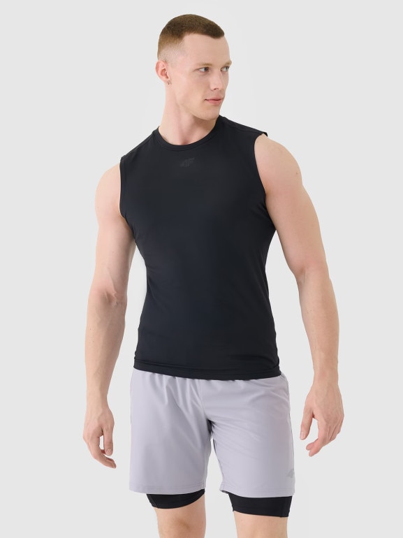 Meski top tank treningowy 4F 4FWMM00TFSLM0765 - czarny
