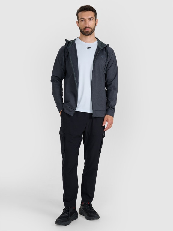Męska bluza treningowa 4F 4FWMM00TFSWM654 - szara