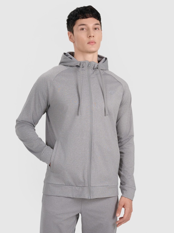 Męska bluza treningowa 4F 4FWMM00TFSWM654 - szara