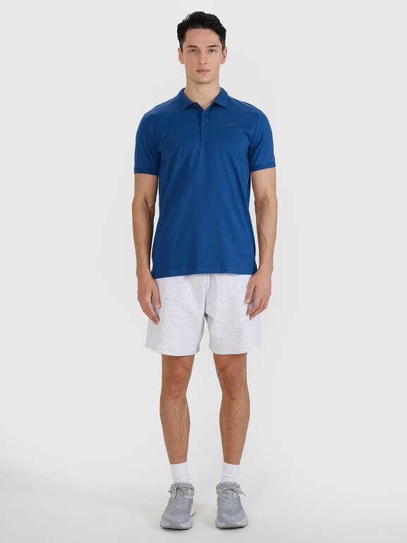 Męska koszulka polo 4F 4FWMM00TPTSM367 - granatowa 