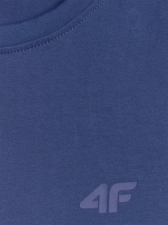 Męski top regular 4F 4FWMM00TSLEM126 - niebieski