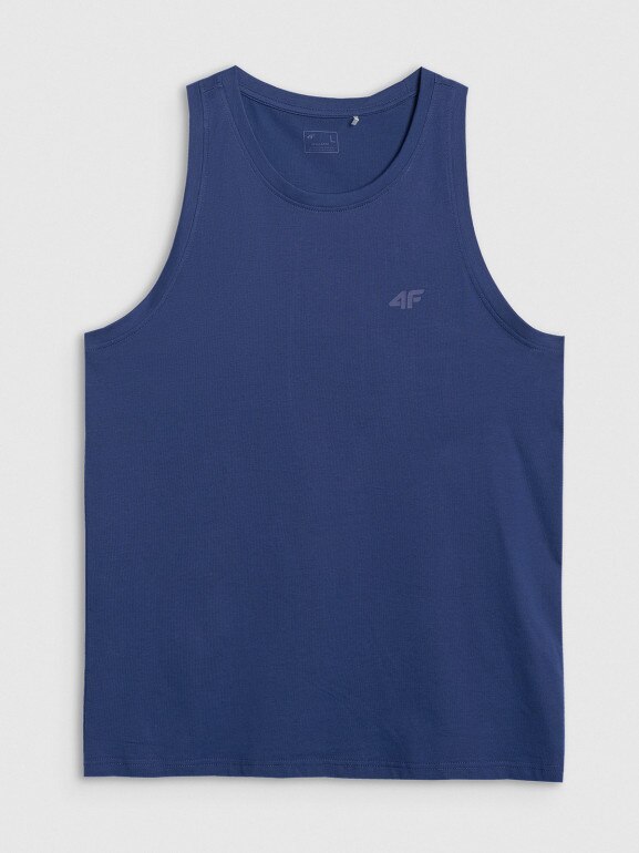 Męski top regular 4F 4FWMM00TSLEM126 - niebieski