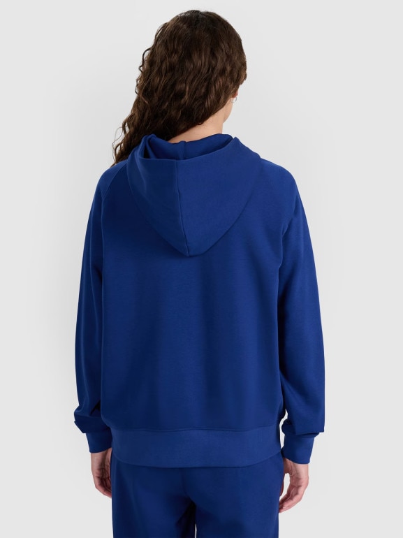 Damska bluza dresowa rozpinana z kapturem 4F 4FWMM00TSWSF1763 - granatowa