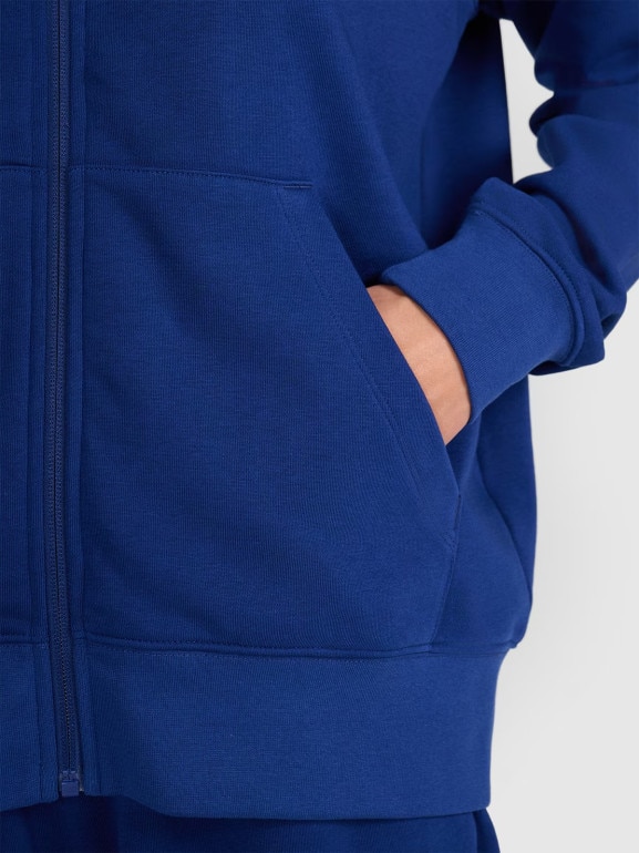 Damska bluza dresowa rozpinana z kapturem 4F 4FWMM00TSWSF1763 - granatowa