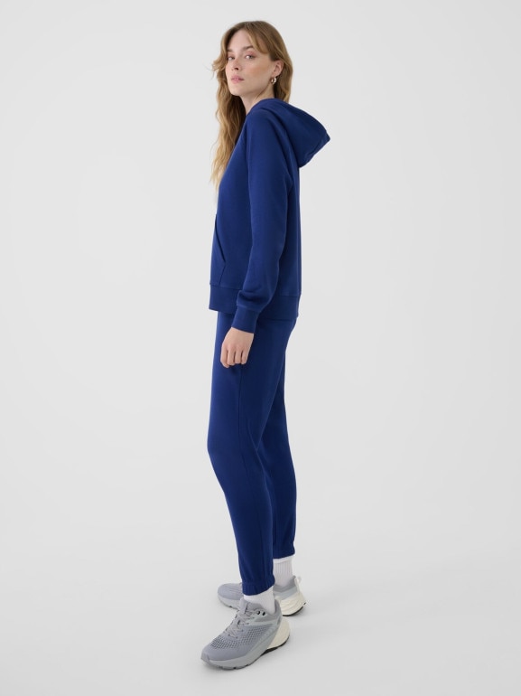 Damskie spodnie dresowe joggery 4F 4FWMM00TTROF1138 - granatowe