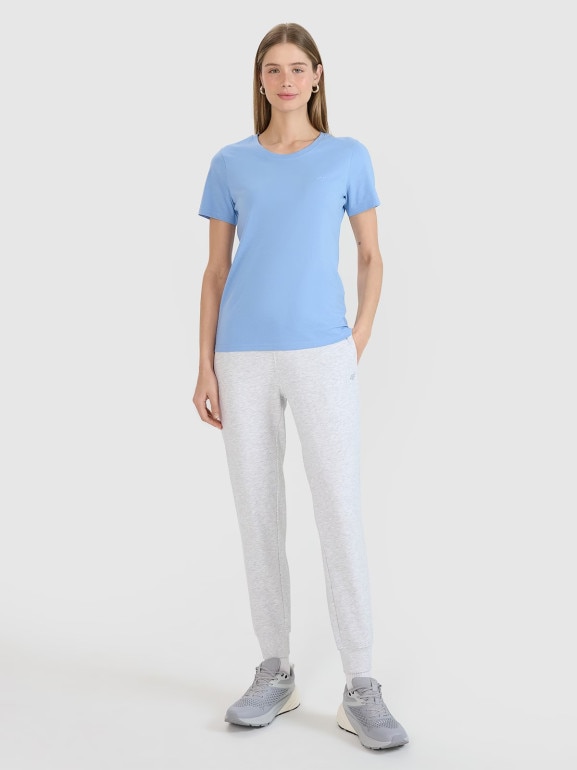 Damskie spodnie dresowe joggery 4F 4FWMM00TTROF1386 - szare