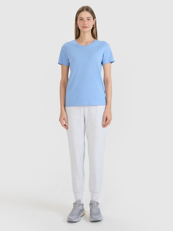 Damskie spodnie dresowe joggery 4F 4FWMM00TTROF1386 - szare