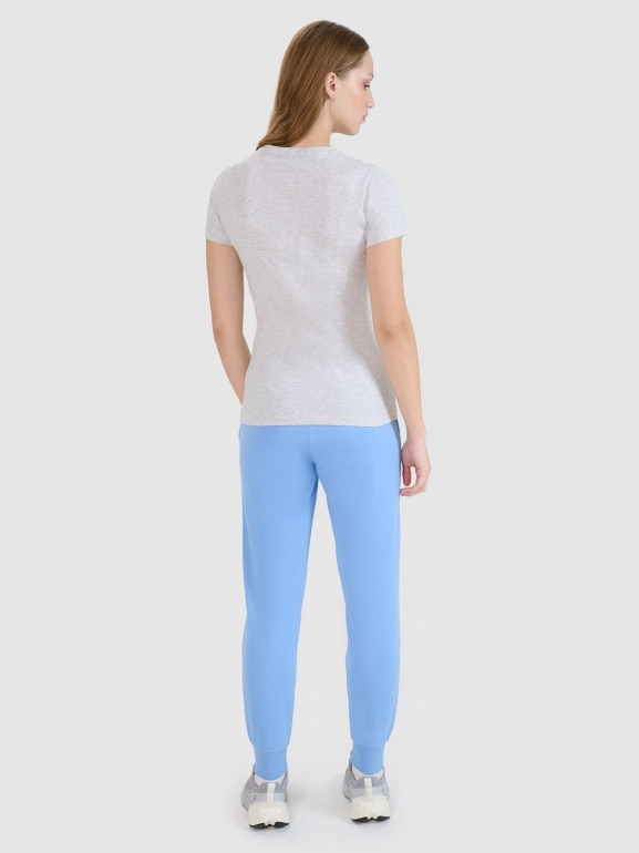 Damskie spodnie dresowe joggery 4F 4FWMM00TTROF1386 - niebieskie