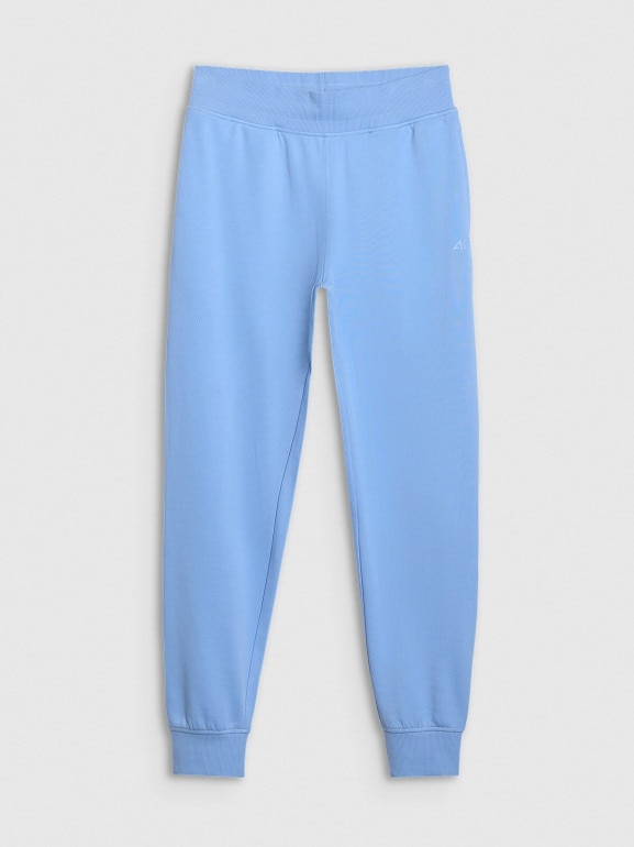 Damskie spodnie dresowe joggery 4F 4FWMM00TTROF1386 - niebieskie