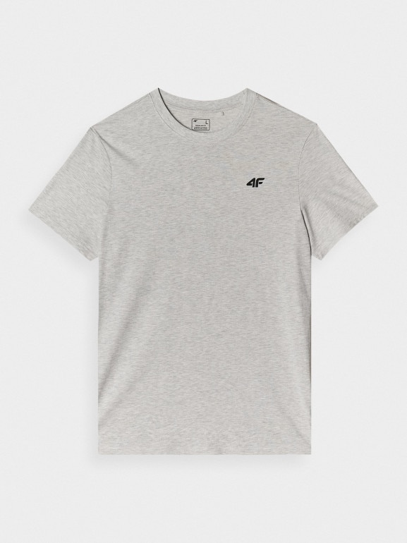 Męski t-shirt basic 4F 4FWMM00TTSHM2256 - szary