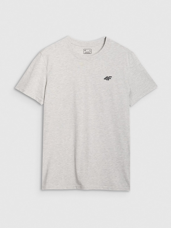 Męski t-shirt basic 4F 4FWMM00TTSHM2657 - szary