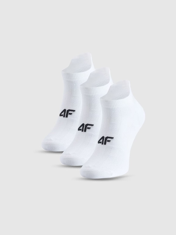 Damskie skarpetki treningowe (3-pack) 4F 4FWMM00UFSOF244 - białe
