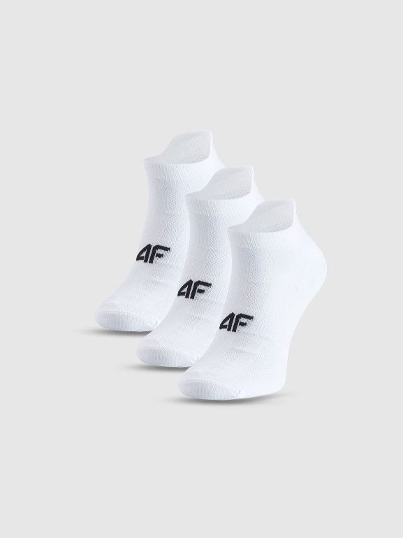 Męskie skarpetki treningowe (3-pack) 4F 4FWMM00UFSOM245 - białe
