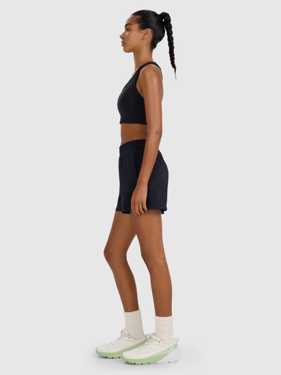 Damski biustonosz treningowy 4F 4FWMM00USBAF213 - czarny