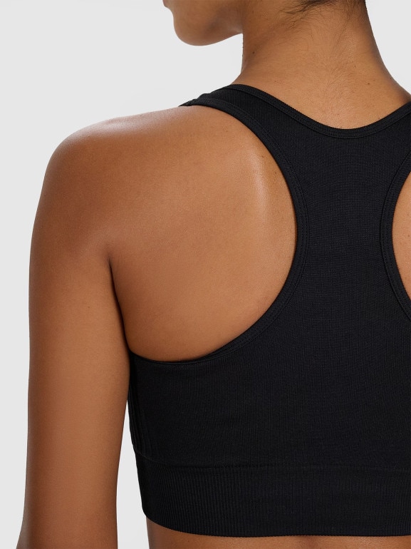 Damski biustonosz treningowy 4F 4FWMM00USBAF214 - czarny