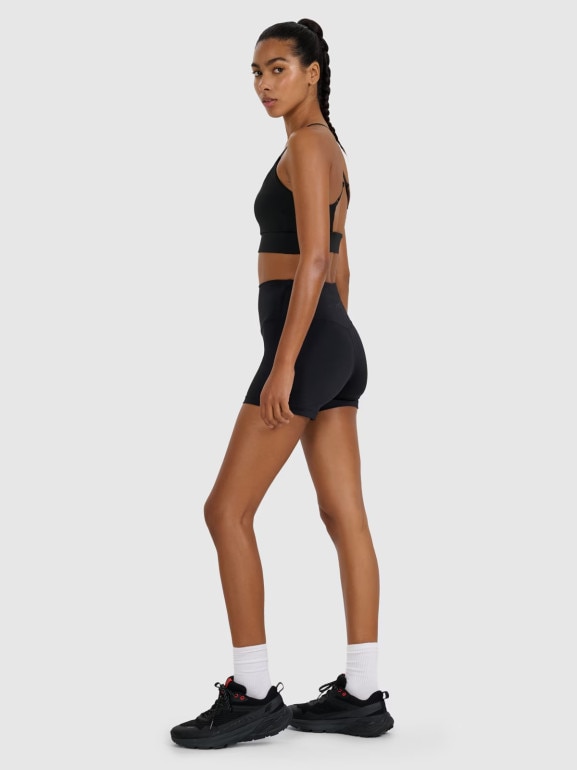 Damski biustonosz treningowy 4F 4FWMM00USBAF217 - czarny