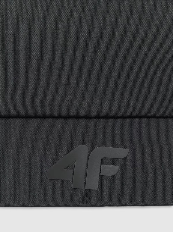 Damski biustonosz treningowy 4F 4FWMM00USBAF217 - czarny