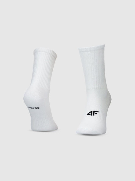 Damskie skarpetki za kostkę (3-pack) 4F 4FWMM00USOCF474 - białe