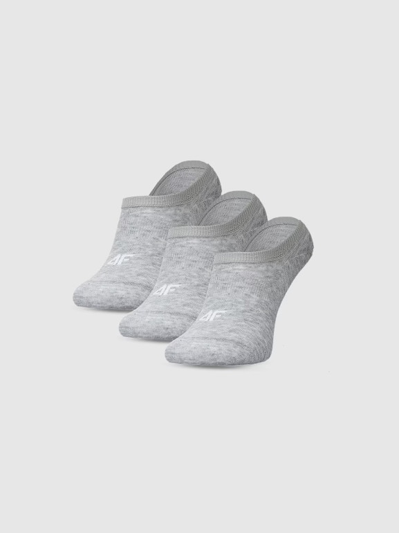 Męskie skarpetki stopki 4F (3-pack) 4FWMM00USOCM477 - szare
