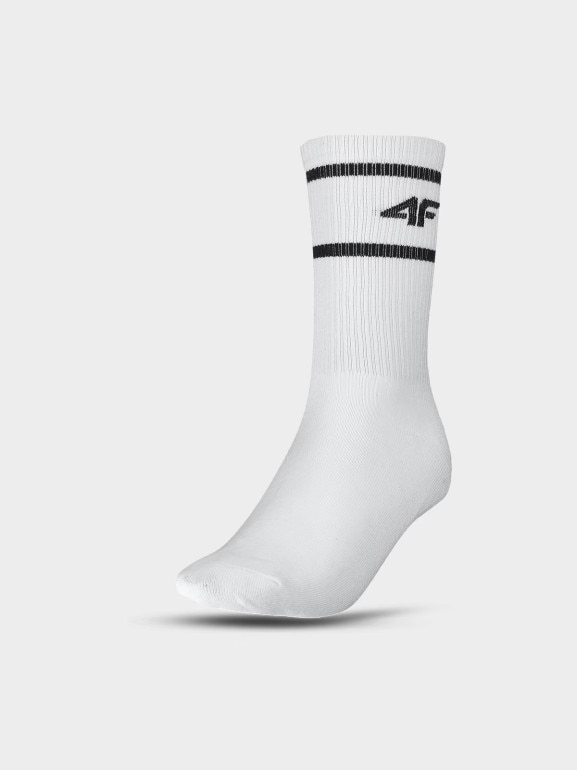 Skarpetki casual uniseks (3-pack) 4F 4FWMM00USOCU377 - białe