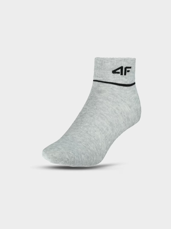 Skarpetki casual uniseks (3-pack) 4F 4FWMM00USOCU377 - szare