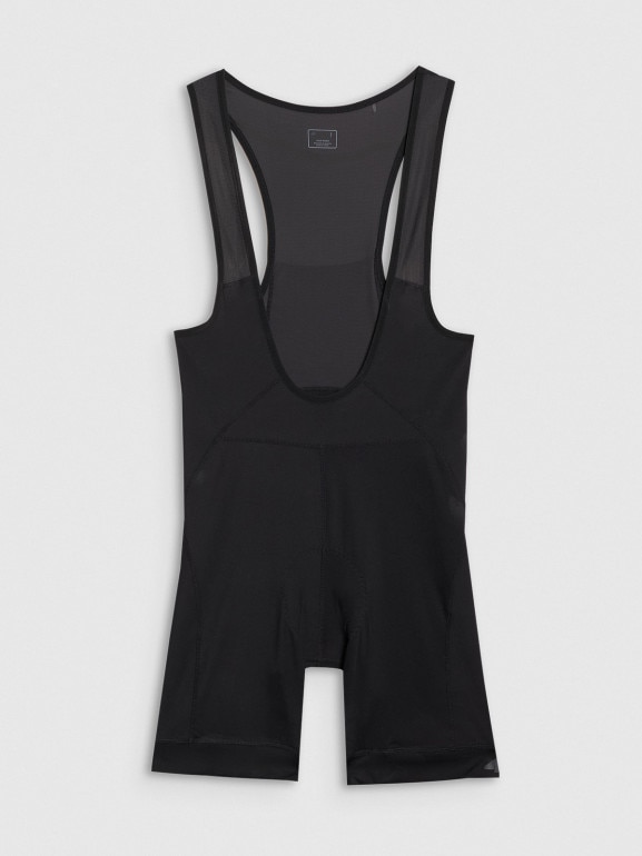 Męskie legginsy rowerowe z szelkami 4F 4FWSS25TFSTM040 - czarne