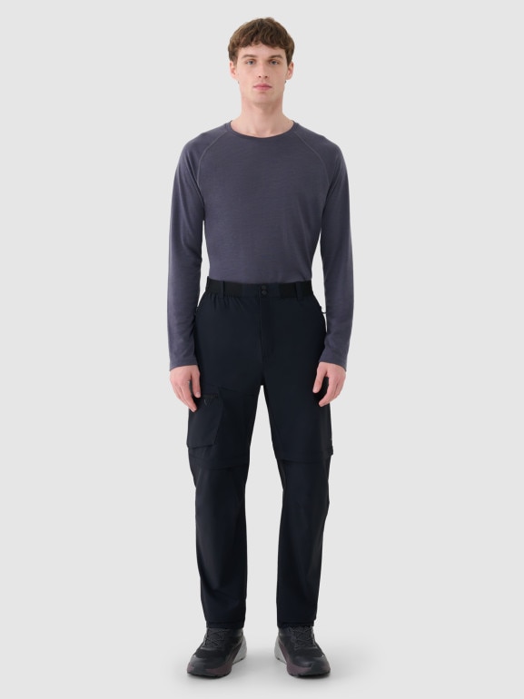 Męskie spodnie trekkingowe 4F 4FWSS25TFTRM0792 - czarne