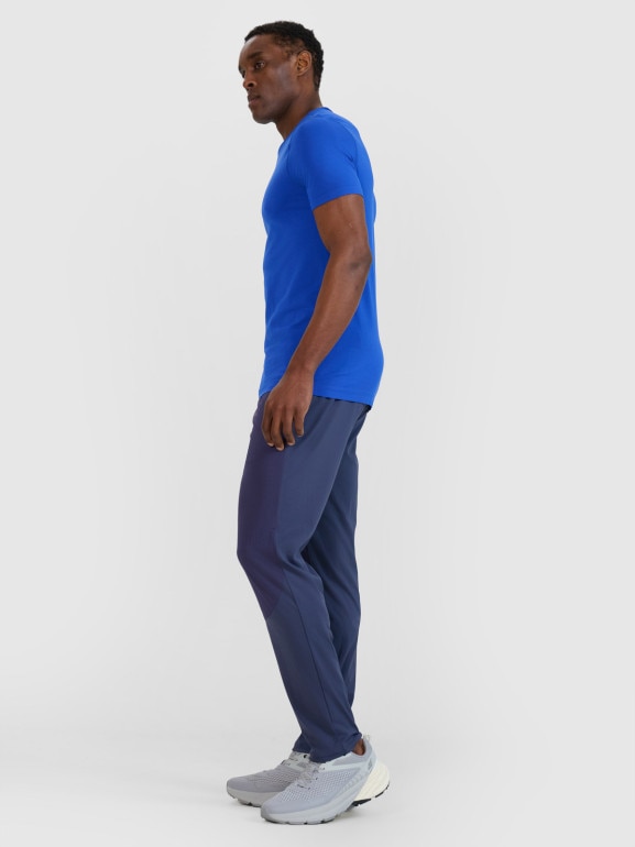 Męskie spodnie do biegania 4F 4FWSS25TFTRM0793 - granatowe