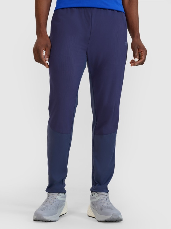 Męskie spodnie do biegania 4F 4FWSS25TFTRM0793 - granatowe