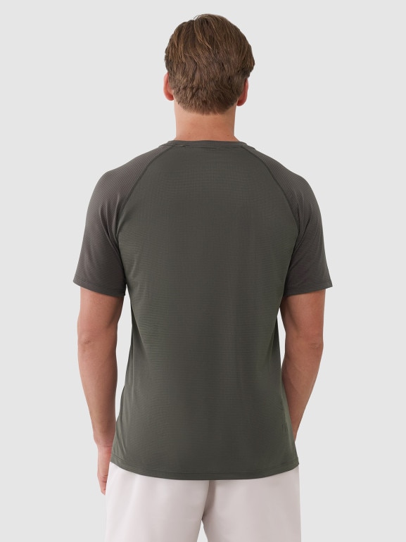 Męska koszulka treningowa 4F 4FWSS25TFTSM1217 - brązowa