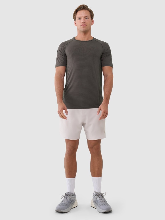 Męska koszulka treningowa 4F 4FWSS25TFTSM1217 - brązowa