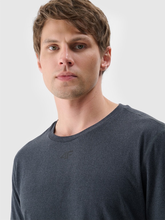 Męska koszulka treningowa 4F 4FWSS25TFTSM1344 - granatowa