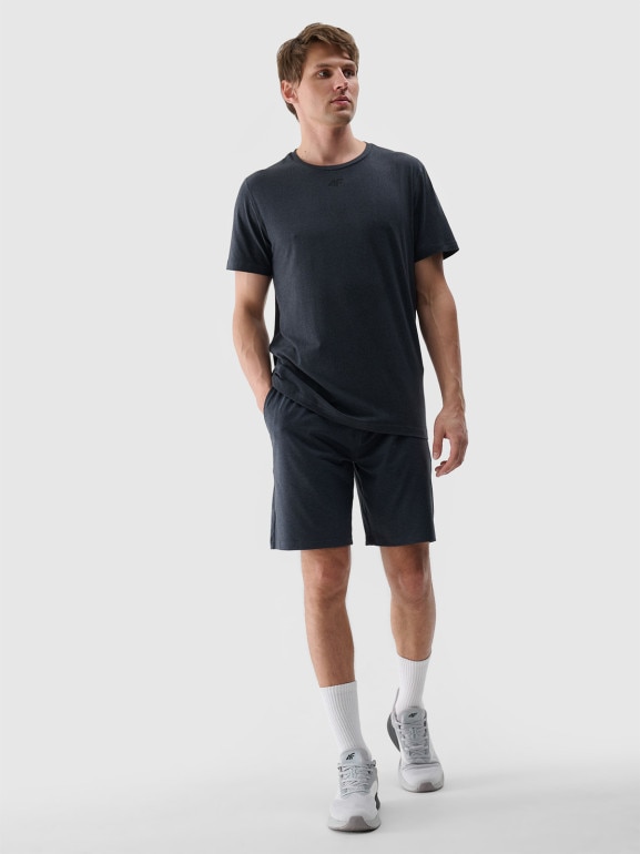 Męska koszulka treningowa 4F 4FWSS25TFTSM1344 - granatowa