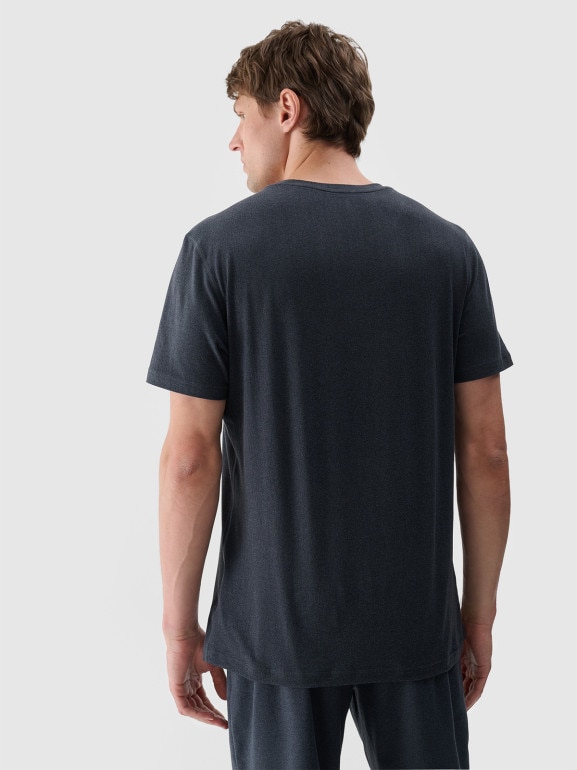 Męska koszulka treningowa 4F 4FWSS25TFTSM1344 - granatowa