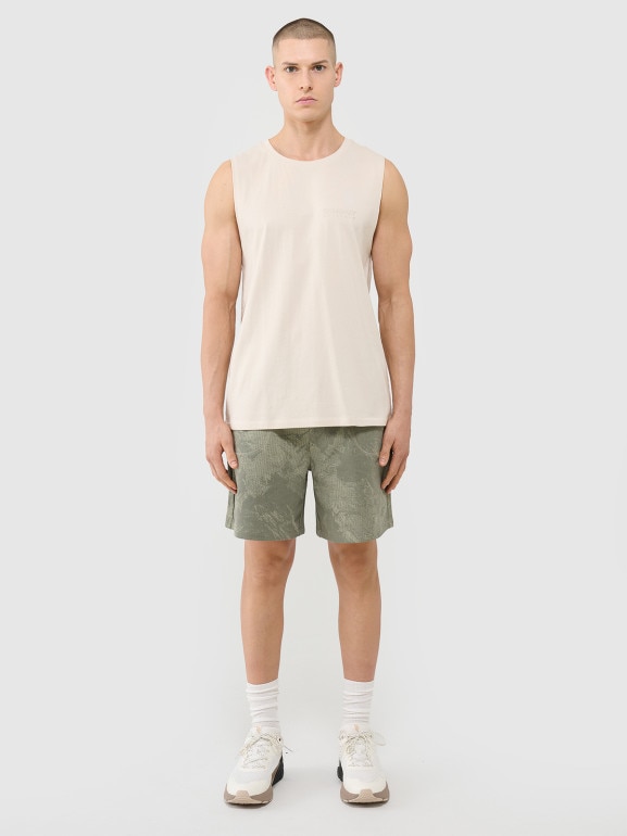 Męskie spodenki dresowe 4F 4FWSS25TSHOM526 - oliwkowe