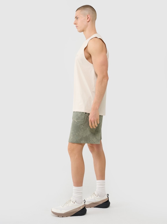 Męskie spodenki dresowe 4F 4FWSS25TSHOM526 - oliwkowe