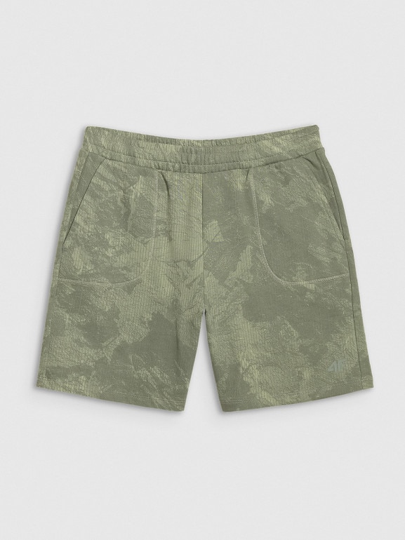 Męskie spodenki dresowe 4F 4FWSS25TSHOM526 - oliwkowe