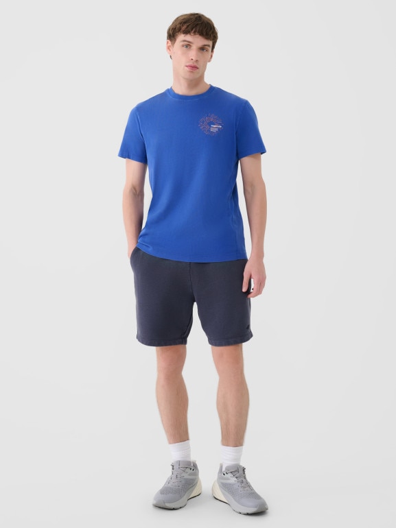 Męskie spodenki dresowe 4F 4FWSS25TSHOM606 - granatowe