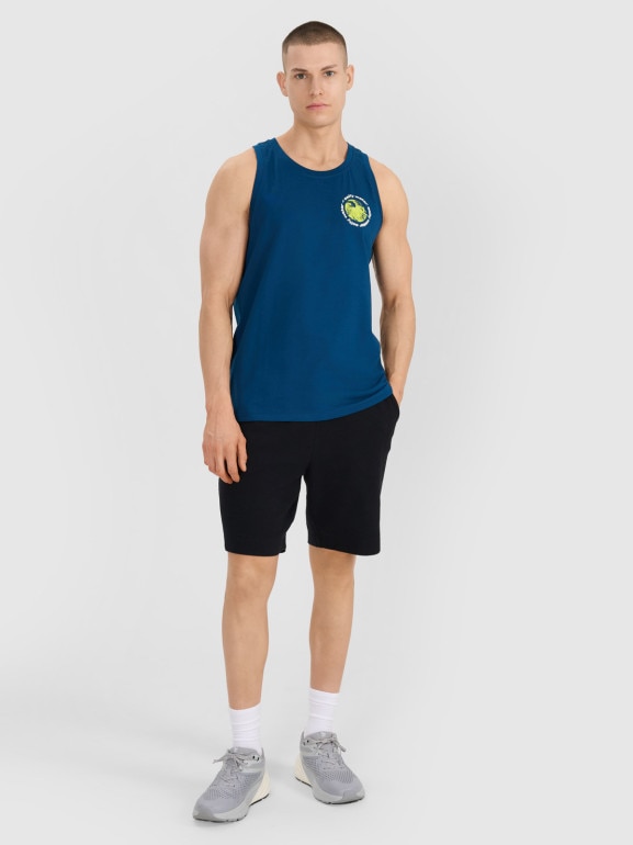 Męski top oversize 4F 4FWSS25TSLEM122 - granatowy