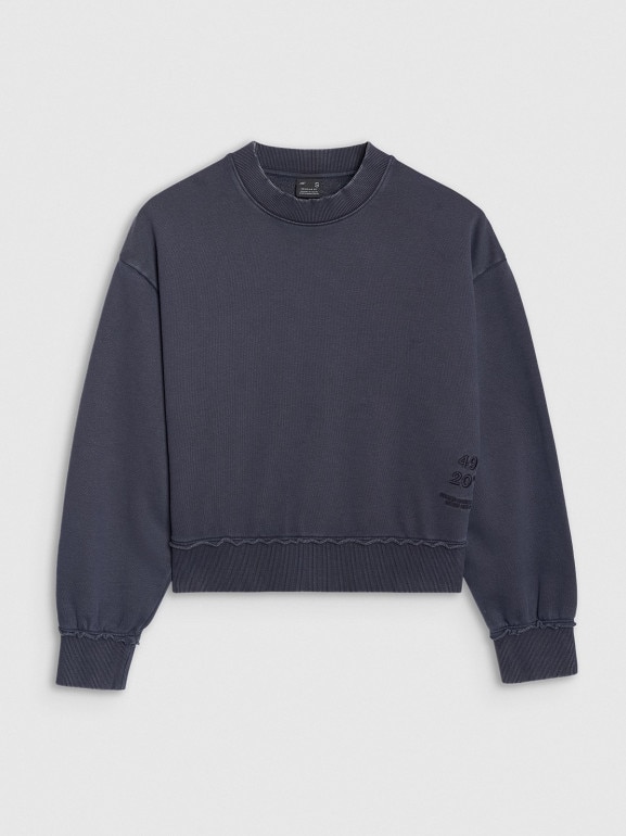 Damska bluza nierozpinana bez kaptura 4F 4FWSS25TSWSF1742 - granatowa