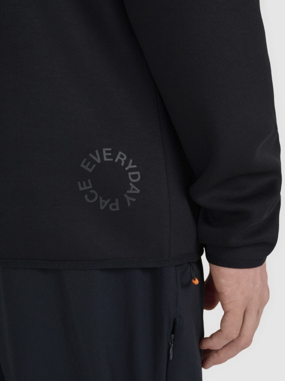 Męska bluza dresowa rozpinana z kapturem 4F 4FWSS25TSWSM1548 - czarna