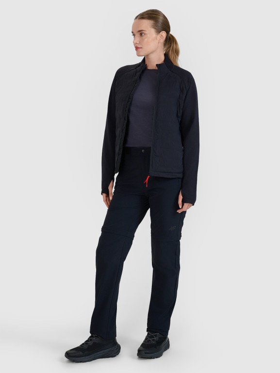 Damska kurtka trekkingowa 4F 4FWSS25TTJAF0875 - czarna