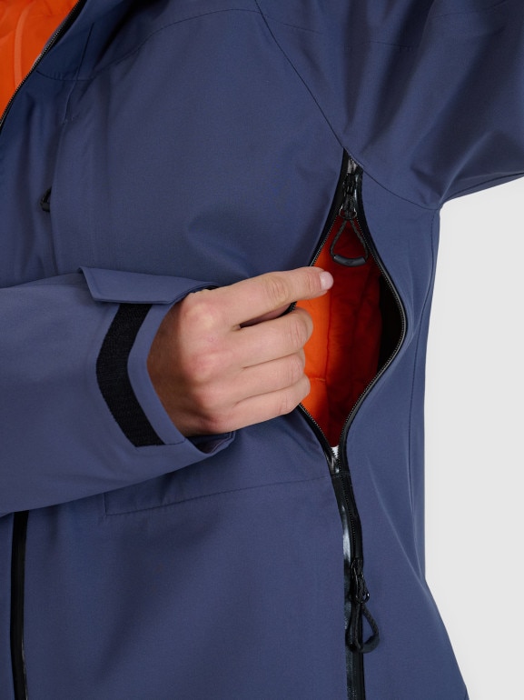 Damska kurtka trekkingowa 4F 4FWSS25TTJAF700 - granatowa