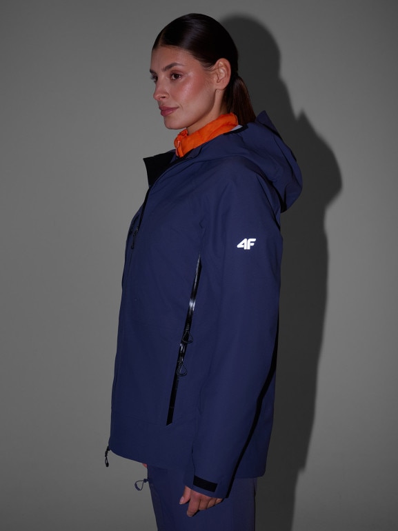 Damska kurtka trekkingowa 4F 4FWSS25TTJAF700 - granatowa