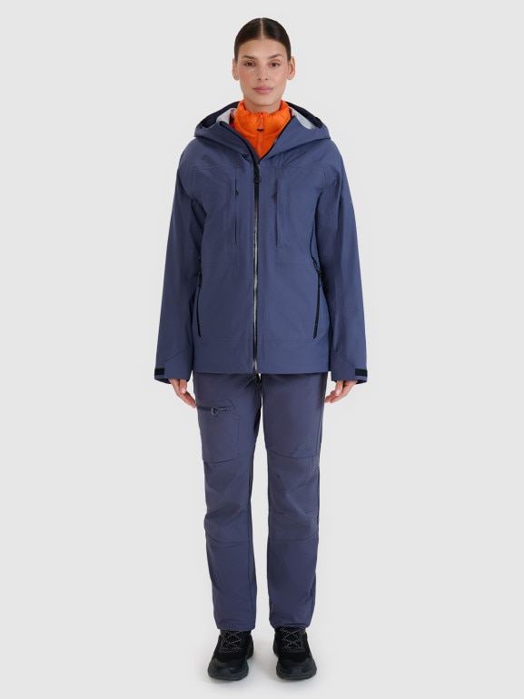 Damska kurtka trekkingowa 4F 4FWSS25TTJAF700 - granatowa