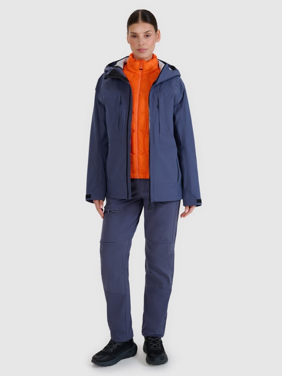Damska kurtka trekkingowa 4F 4FWSS25TTJAF700 - granatowa